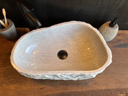 Onyx stone sink OSS-5130, 21 by 13 inches, shown as an above-counter vessel sink