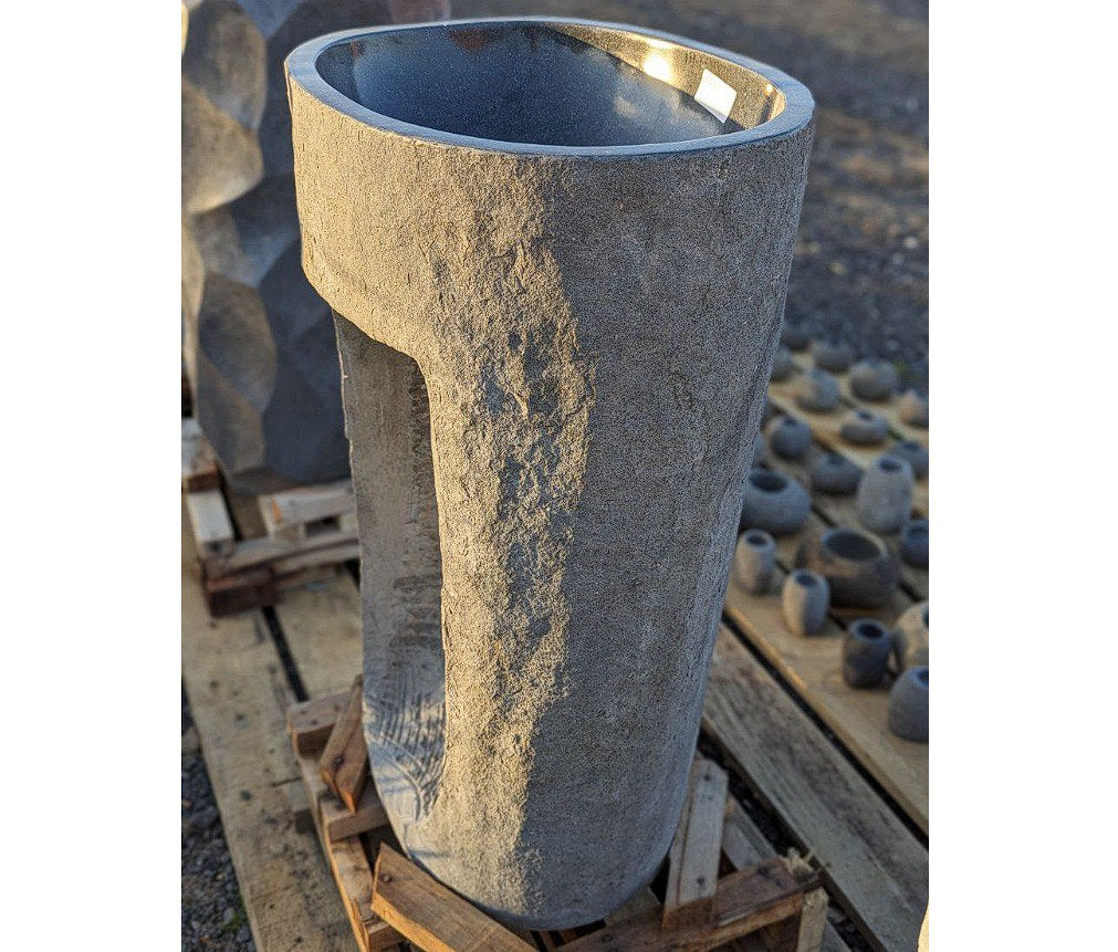 River stone pedestal sink RS-P101