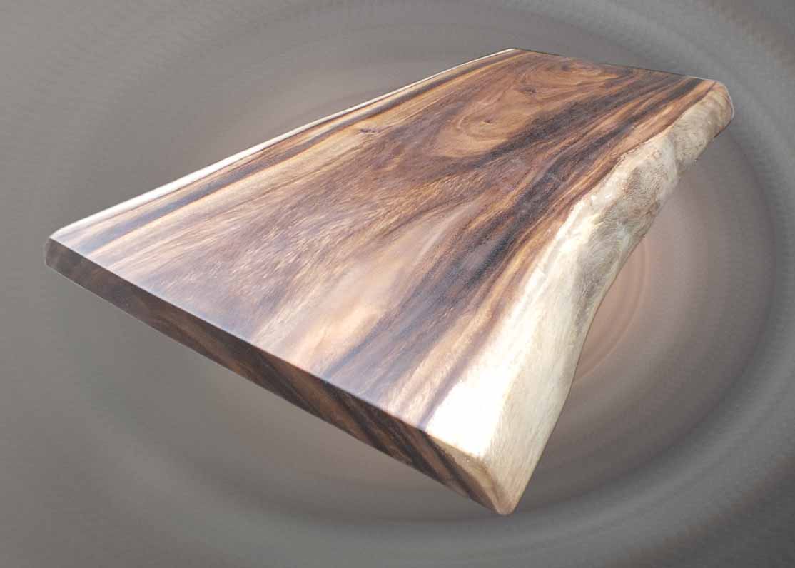Left side view of tropical hardwood suar slab – SKU ST1002

