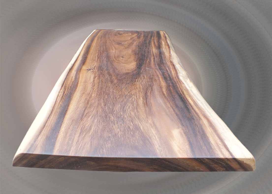 Bottom view of suar wood slab showing live edge – SKU ST1002

