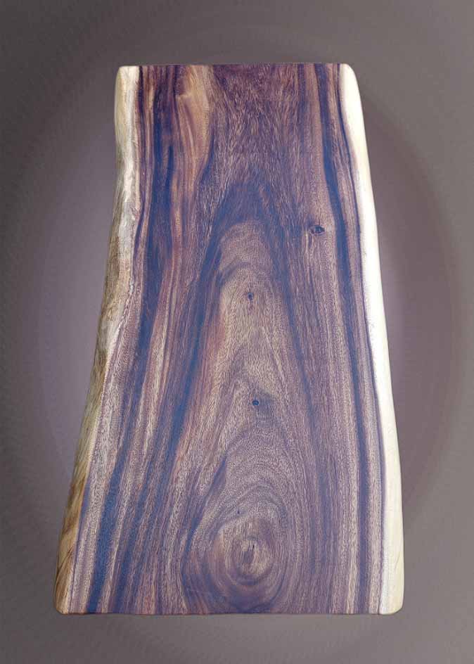 Back view of suar hardwood slab, natural grain – SKU ST1002

