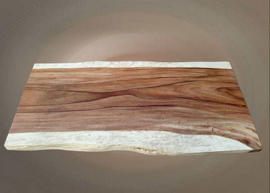 Top view of premium suar wood slab with OSMO oil finish – SKU ST1004
