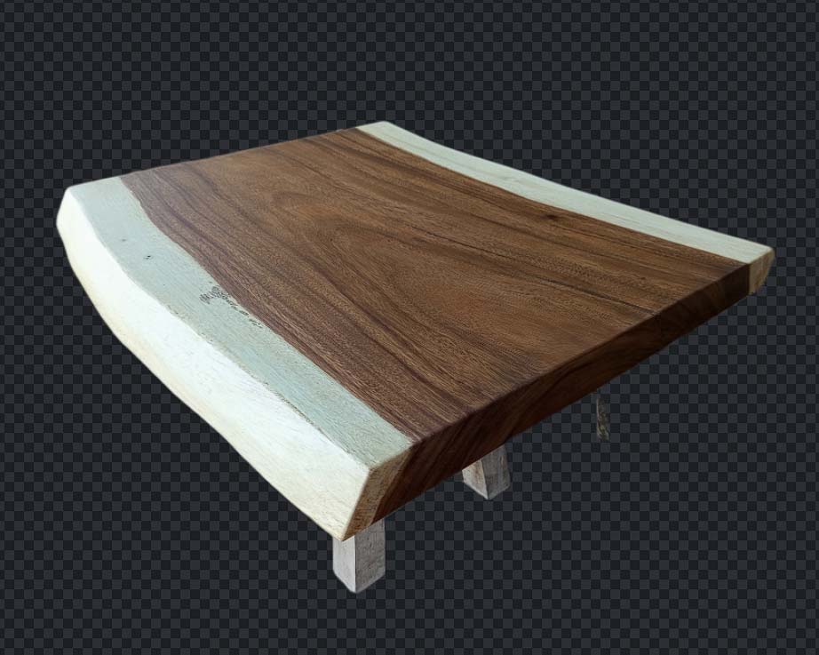 Right side view of suar wood slab with smooth finish – SKU ST1005
