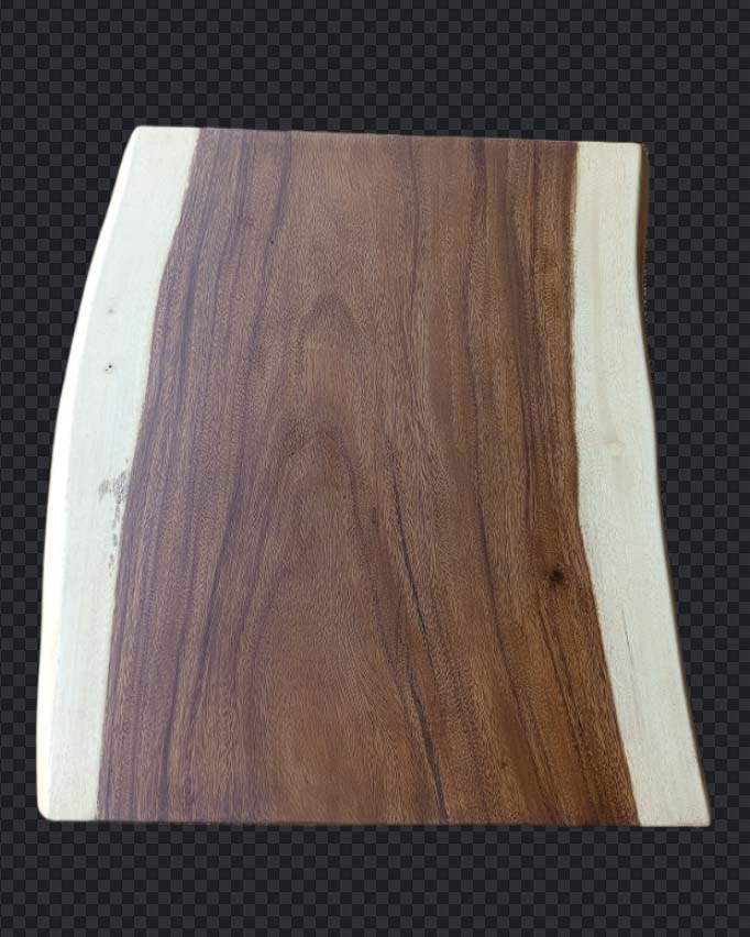 Left side view of tropical hardwood suar slab – SKU ST1005
