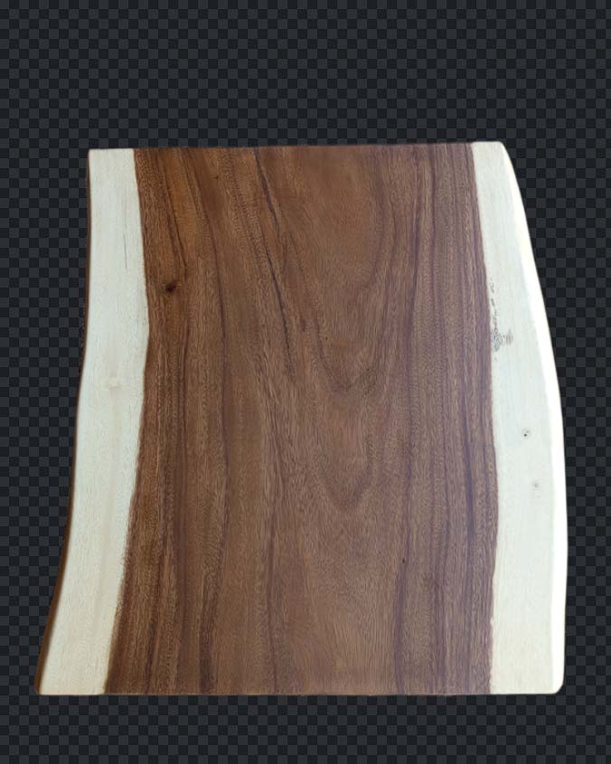 Back view of suar hardwood slab, natural grain – SKU ST1005
