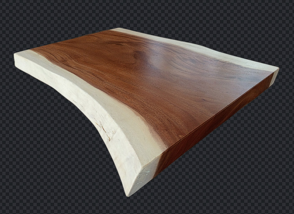 Left side view of tropical hardwood suar slab – SKU ST1006
