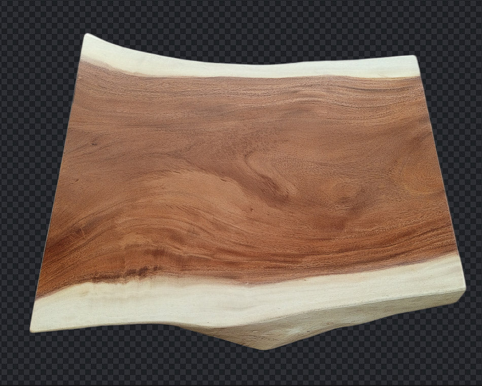 Back view of suar hardwood slab, natural grain – SKU ST1006
