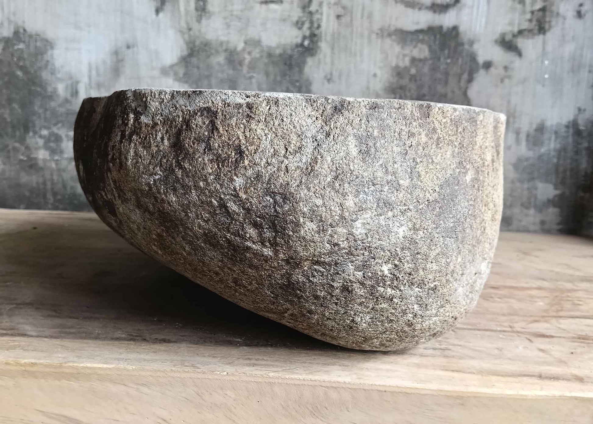 Left side of triangular river sink 6107-4535 highlighting its unique form
