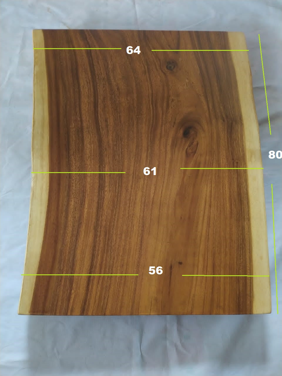 Suar Wood Countertop | 0012-586169 | 31.5″ Live Edge Solid Wood Slab