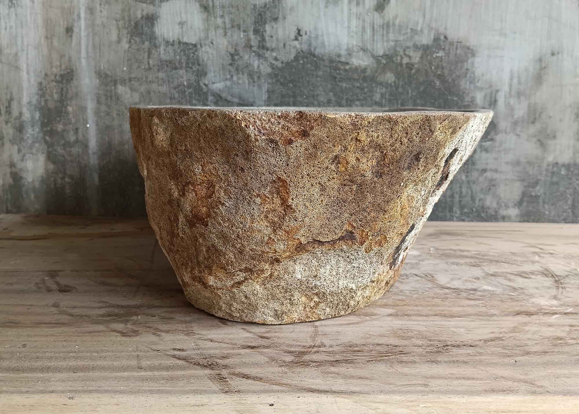 Right side of 18×13 inch sink with light gray interior and warm reddish exterior contrast
