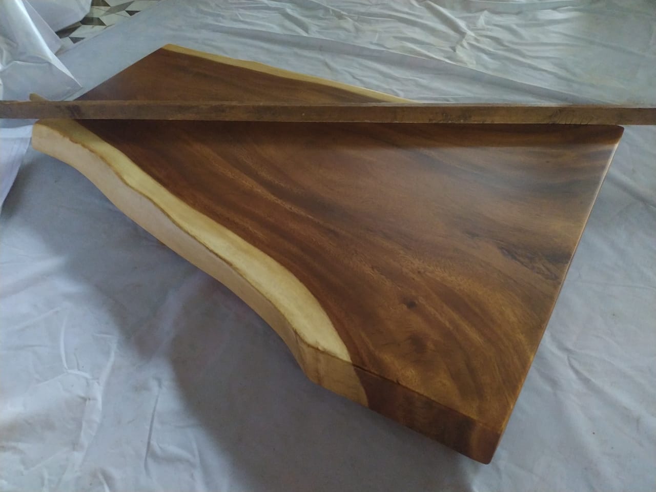 Suar Wood Countertop | 0001-786051 | 47″ Live Edge Solid Wood Slab