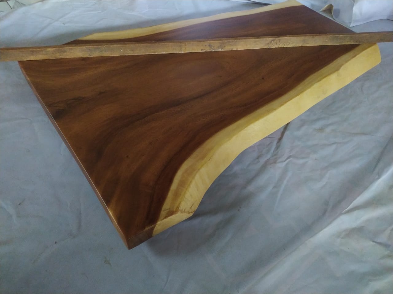 Suar Wood Countertop | 0001-786051 | 47″ Live Edge Solid Wood Slab