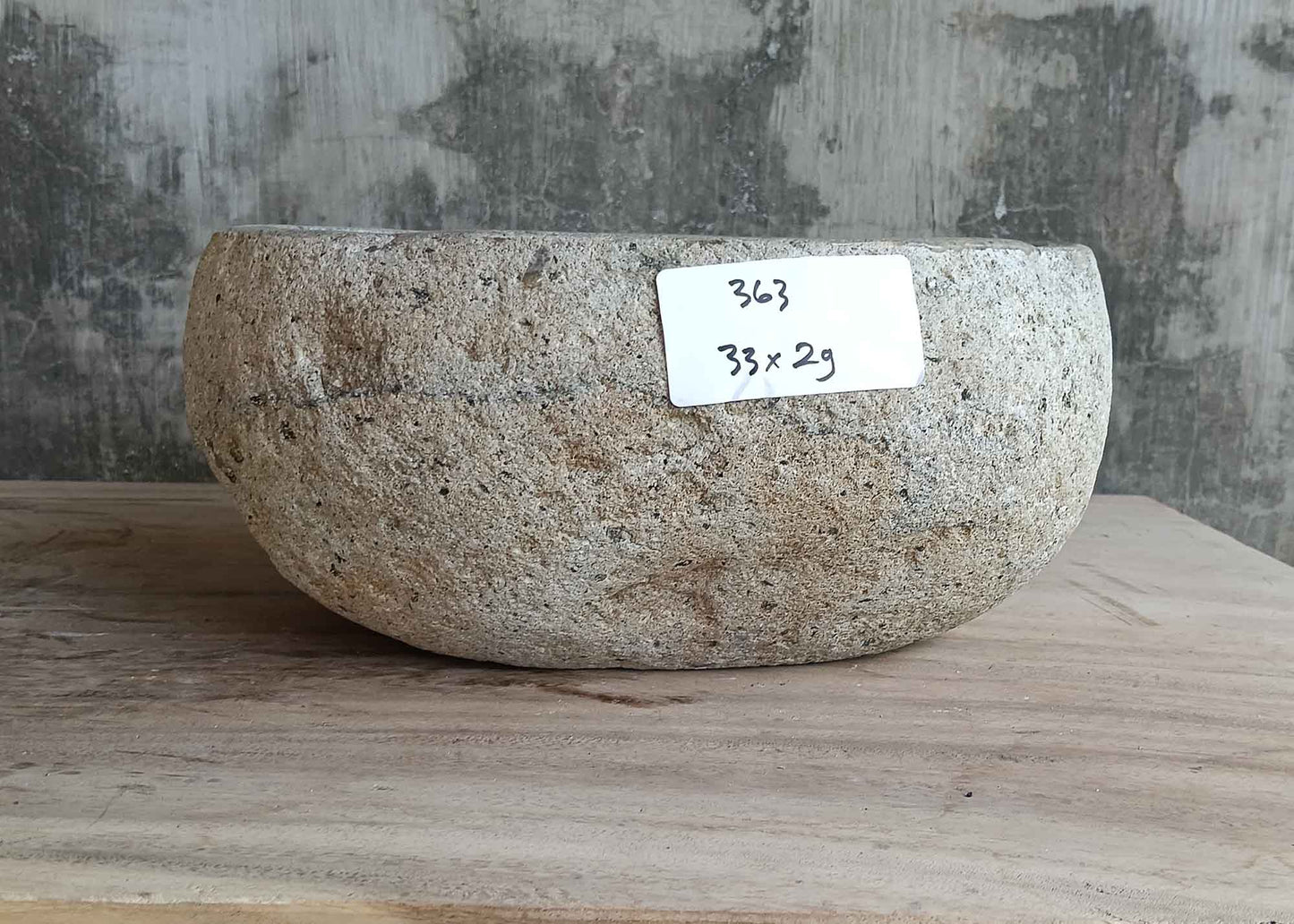 Handcrafted River Stone Sink – 13″ × 11″ – 6363