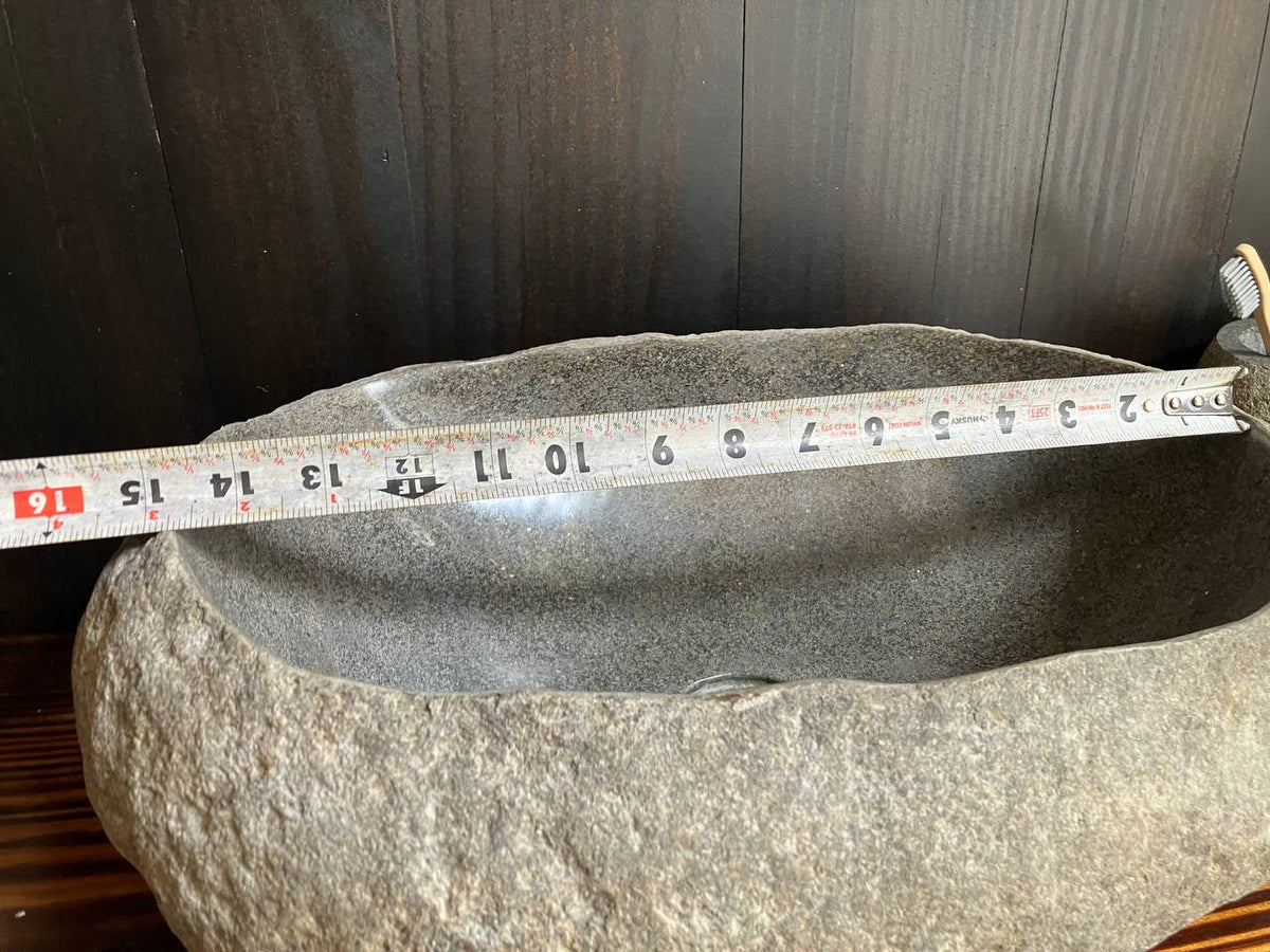 Natural River Stone Vessel Sink – 18″ × 13″ × 6.5″ – RSS-038