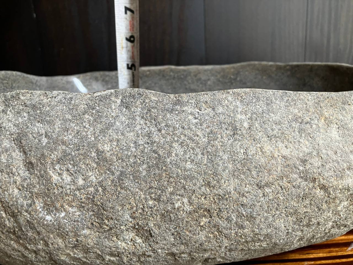 Natural River Stone Vessel Sink – 18″ × 13″ × 6.5″ – RSS-038