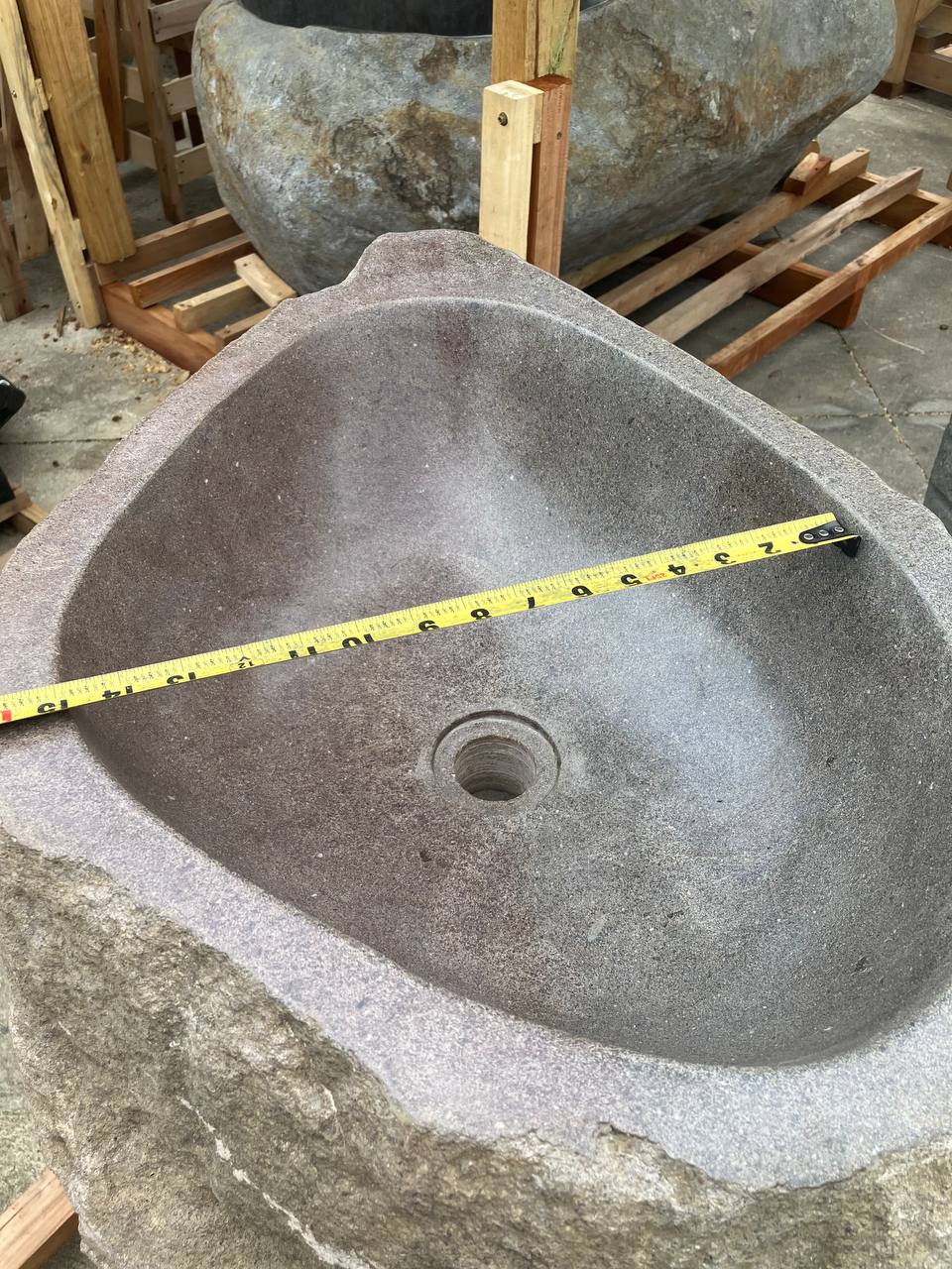 River Stone Pedestal Sink RSP001 (in stock)