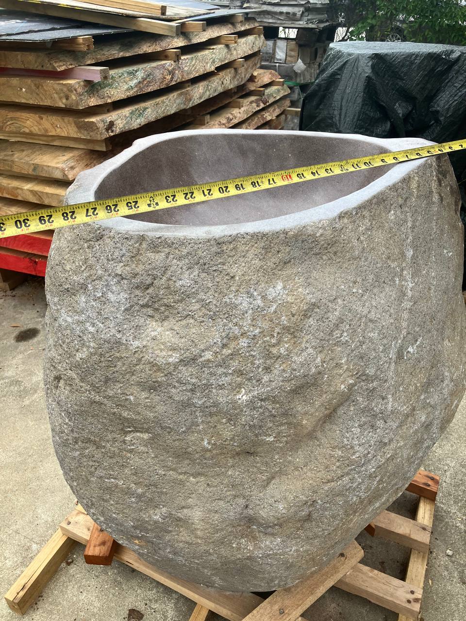 River Stone Pedestal Sink RSP001 (in stock)