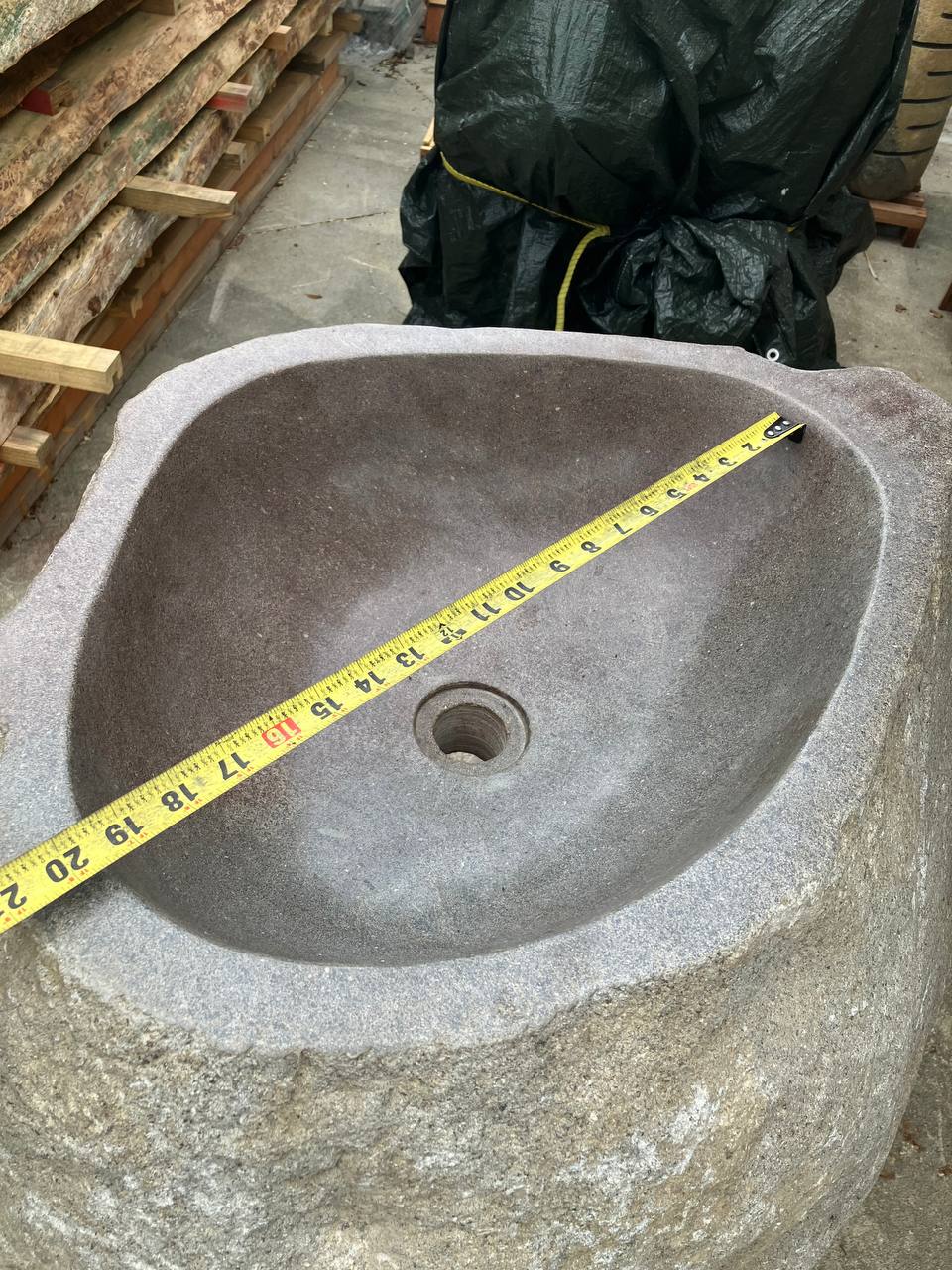 River Stone Pedestal Sink RSP001 (in stock)
