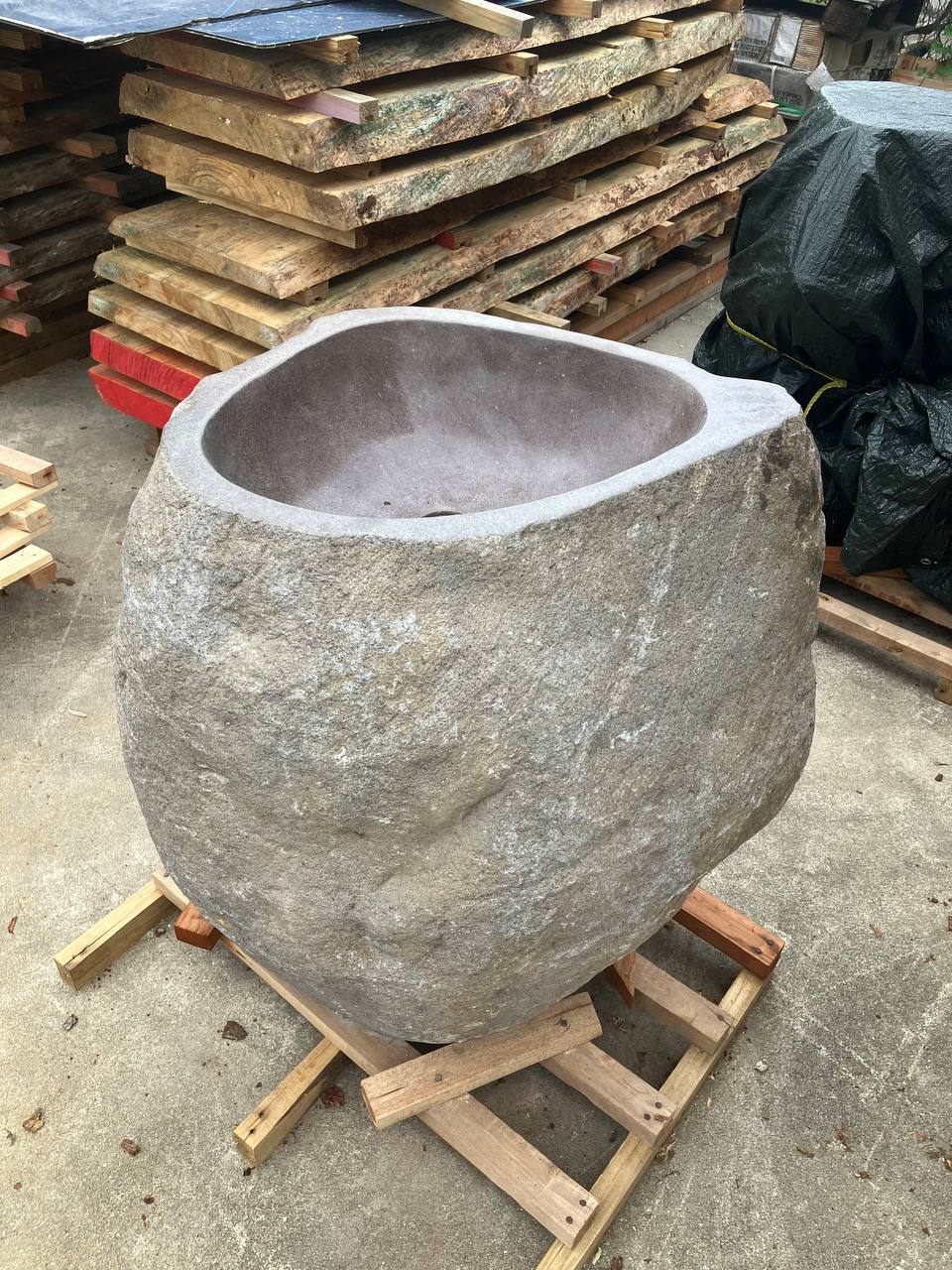 River Stone Pedestal Sink RSP001 (in stock)