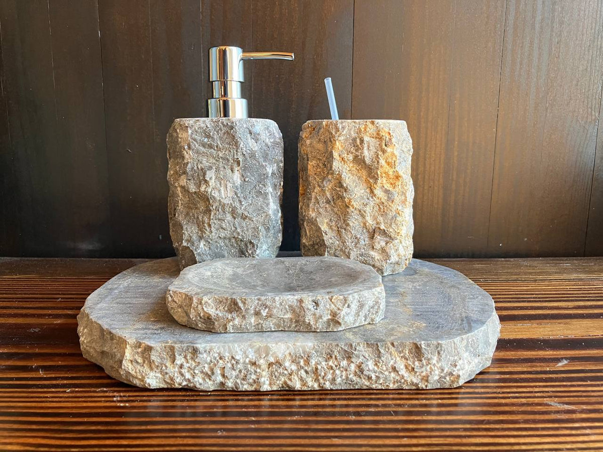 Gray Marble Bathroom Set GMBS001
