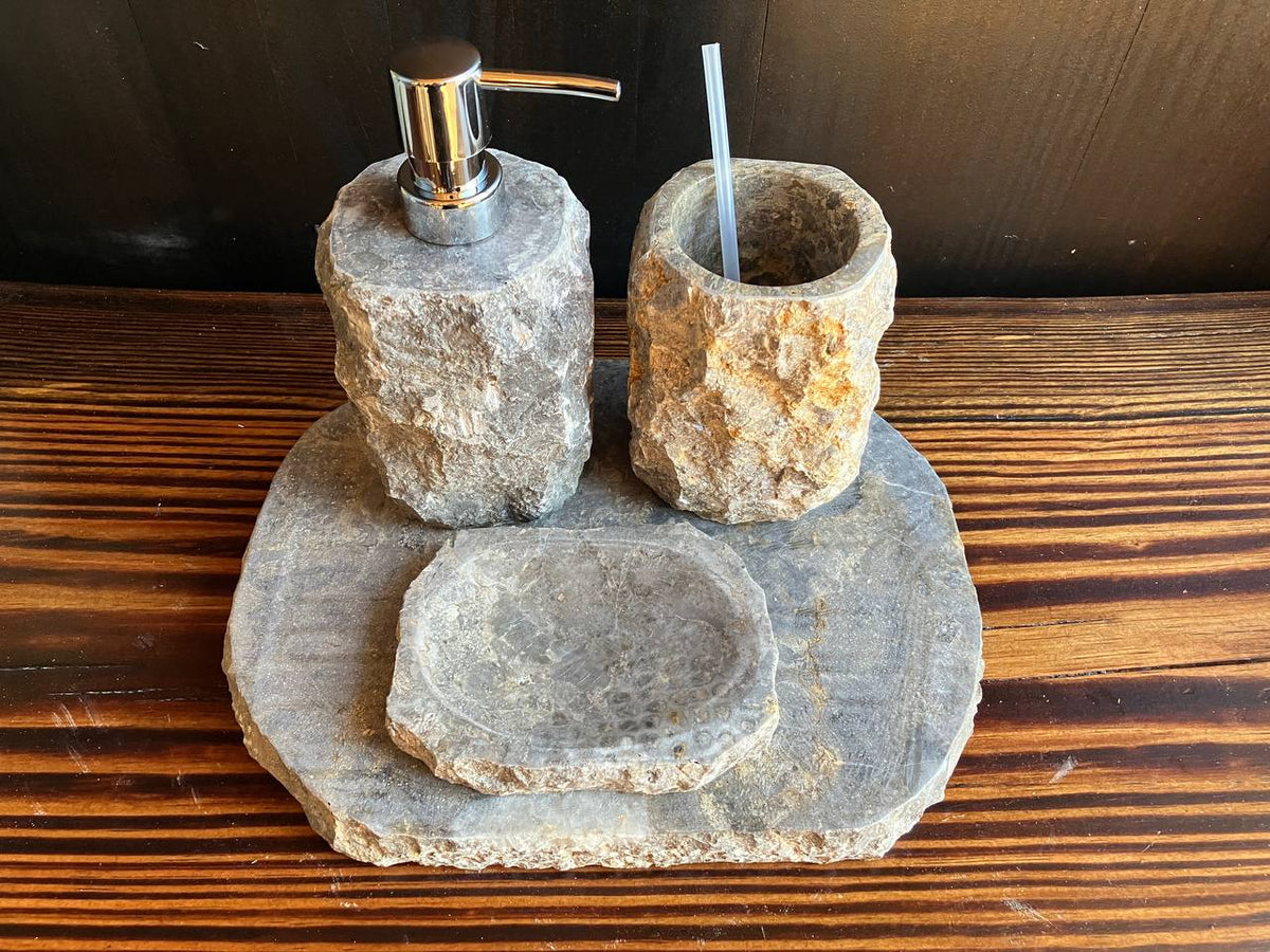 Gray Marble Bathroom Set GMBS001