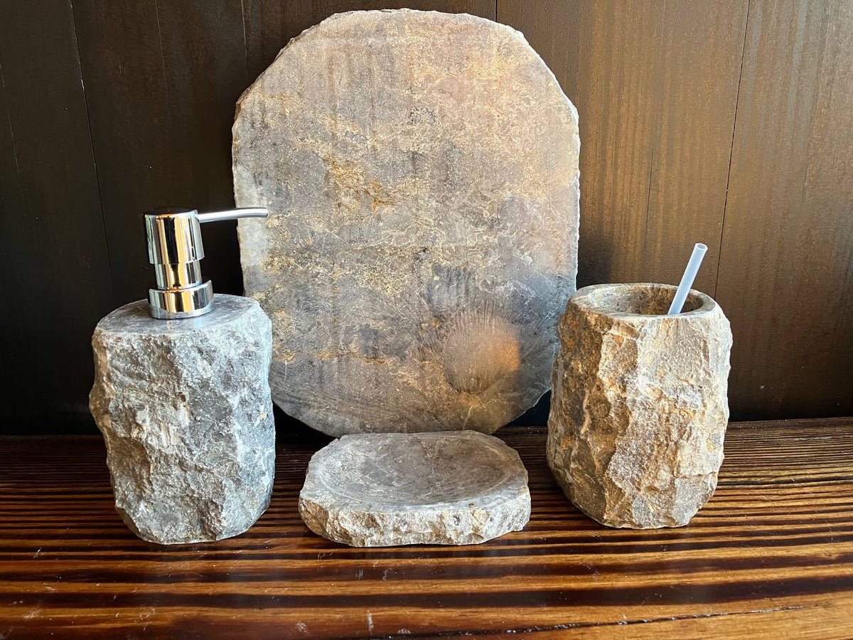 Gray Marble Bathroom Set GMBS001