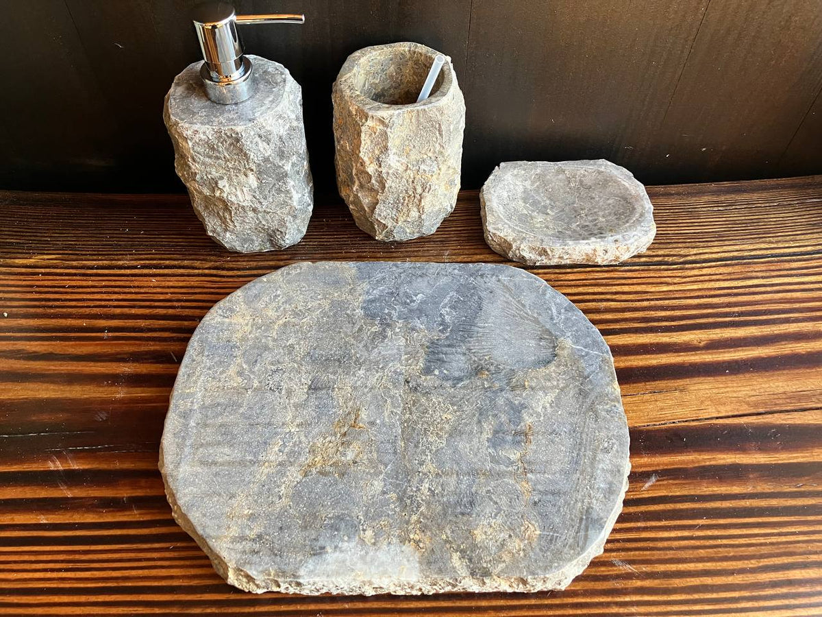 Gray Marble Bathroom Set GMBS001