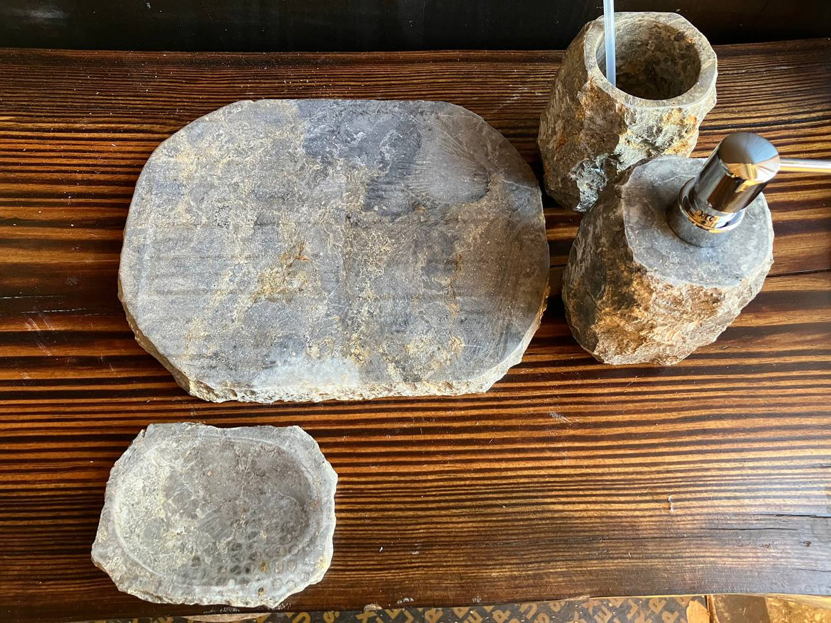 Gray Marble Bathroom Set GMBS001