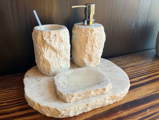 Beige Marble Bathroom Set BMS020