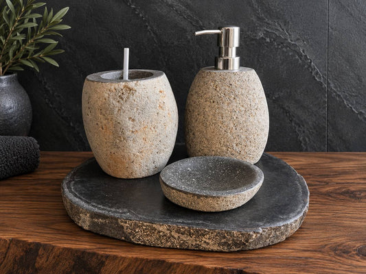 River Stone Bathroom Set RSBS003