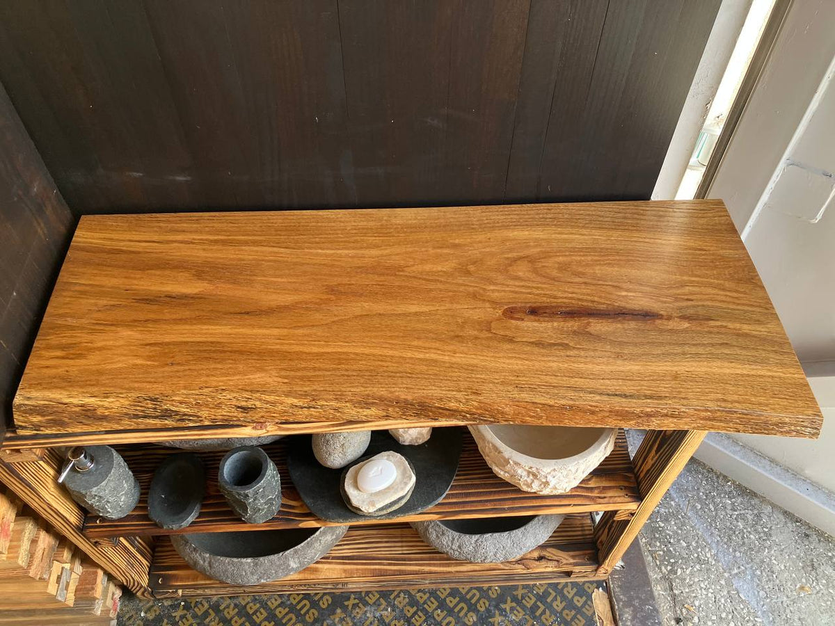 Live Edge Vanity Top LEVT-004 – Oak – 16–18″ × 46.25″