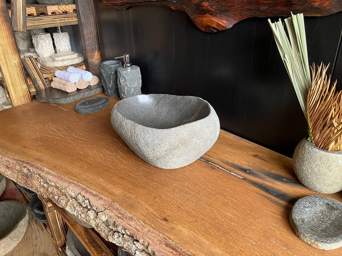 Natural River Stone Vessel Sink – RSS-048