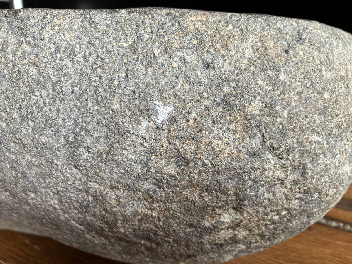 Elongated Dark Gray River Stone Vessel Sink – RSS-052