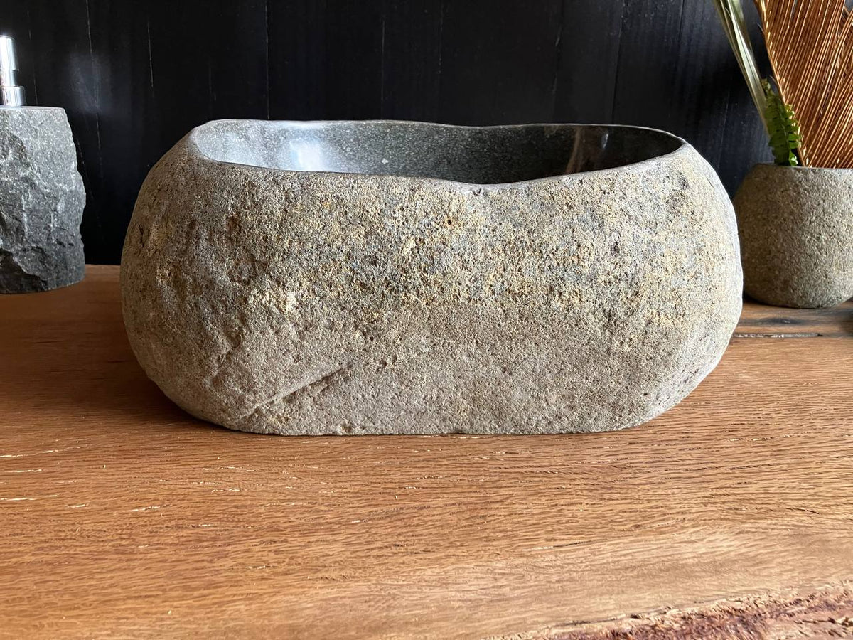 Dark Gray River Stone Vessel Sink – RSS-054