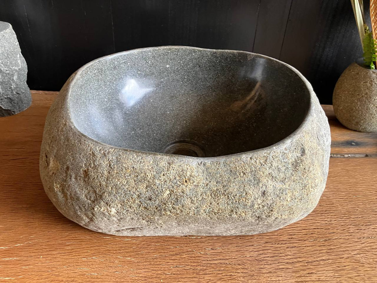 Dark Gray River Stone Vessel Sink – RSS-054
