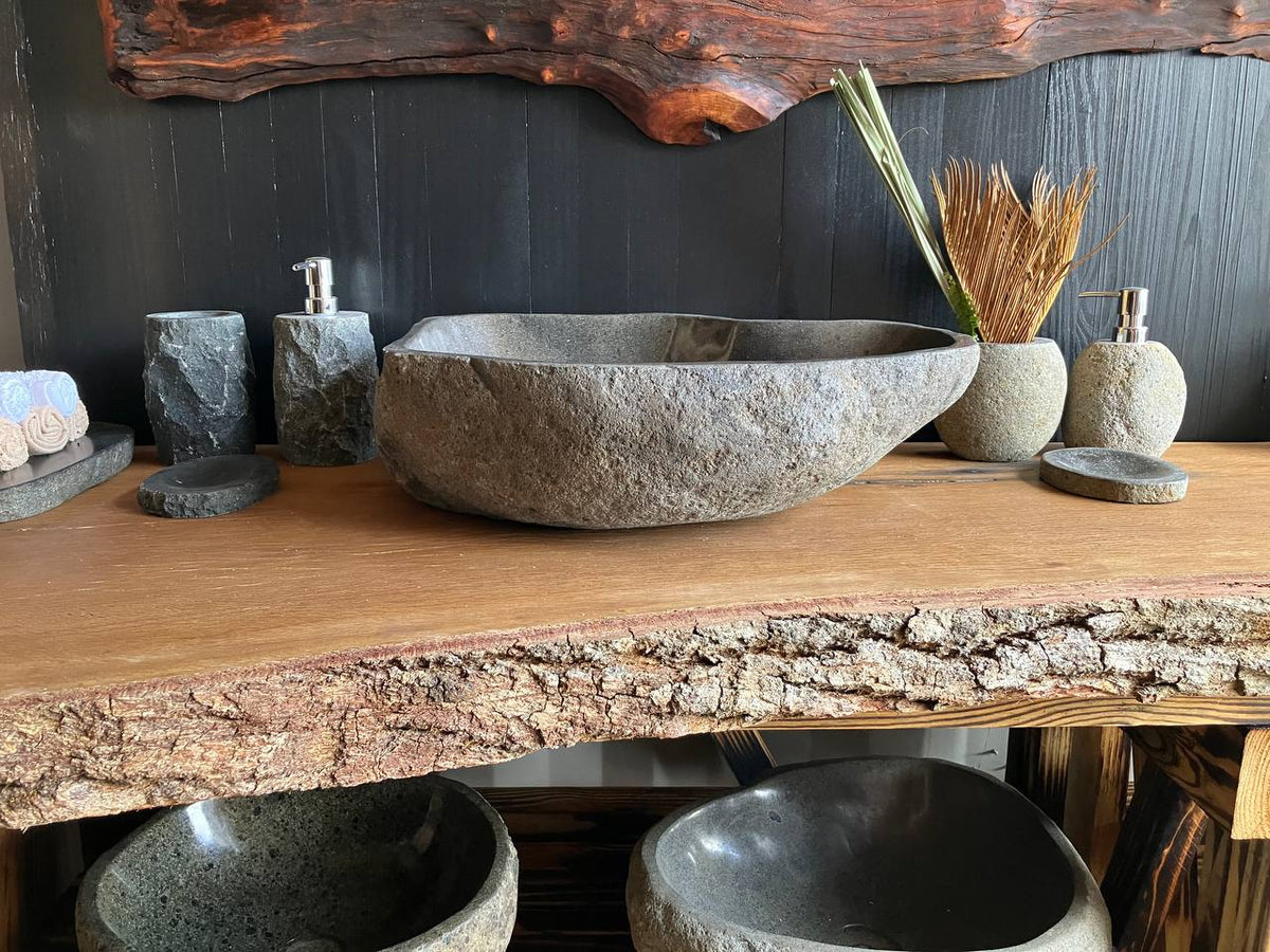 Large Organic River Stone Vessel Sink – RSS-057