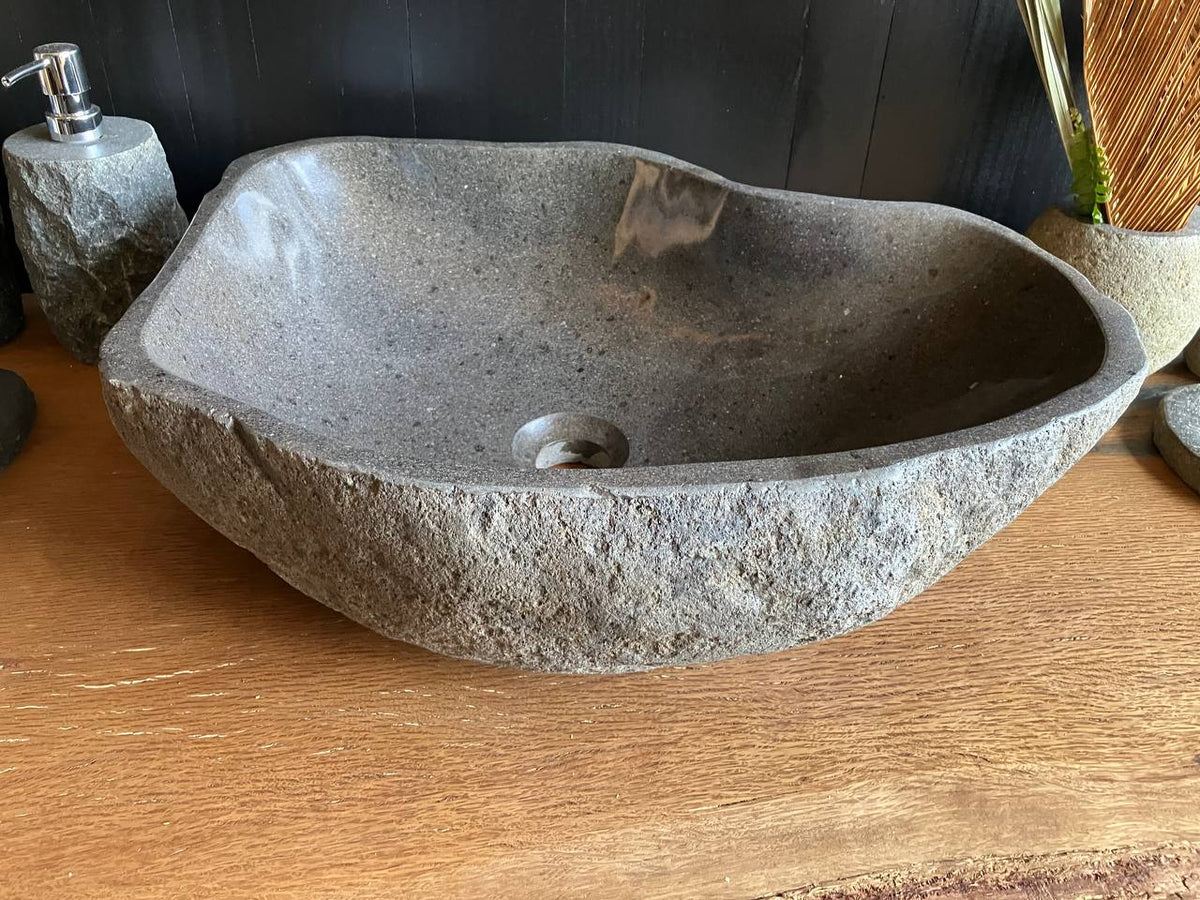 Large Organic River Stone Vessel Sink – RSS-057