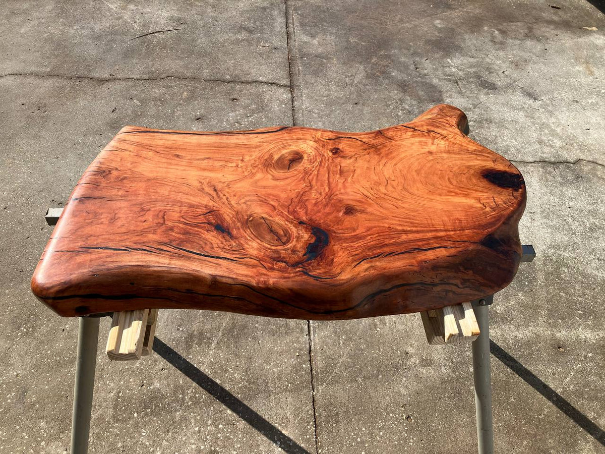 Solid hardwood live edge vanity top approximately 38 x 18 x 2.5 inches – LEVT-011