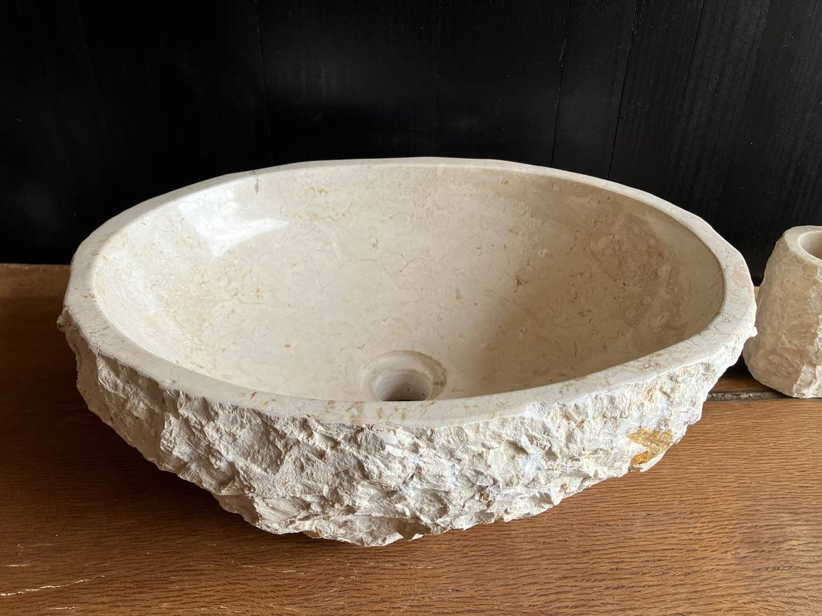 Beige Marble Vessel Sink – BMS-001