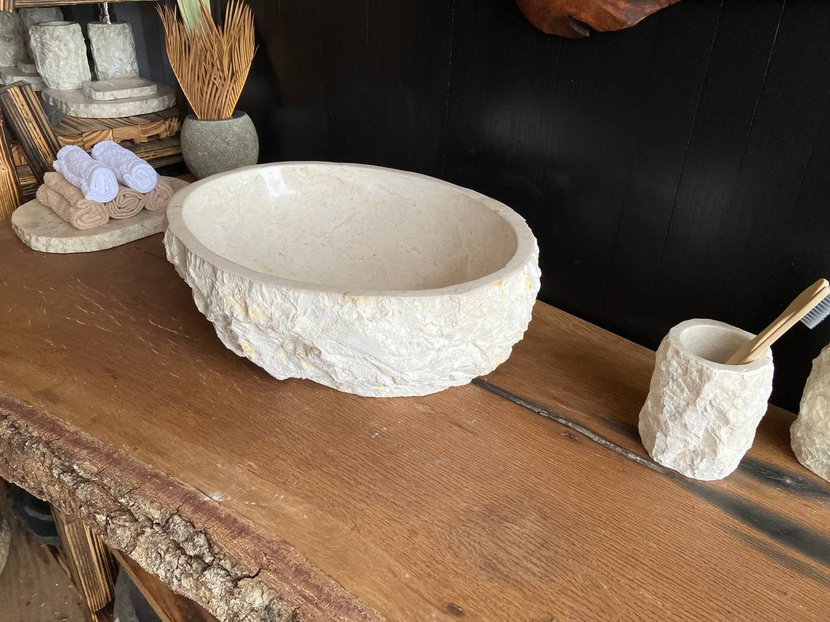 Beige Marble Vessel Sink – BMS-004