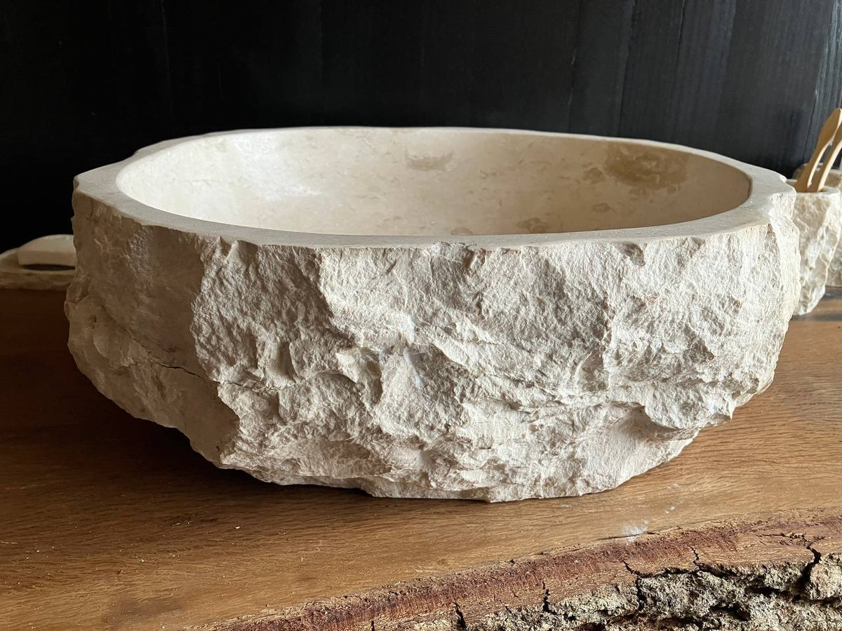 Beige Marble Vessel Sink – BMS-005