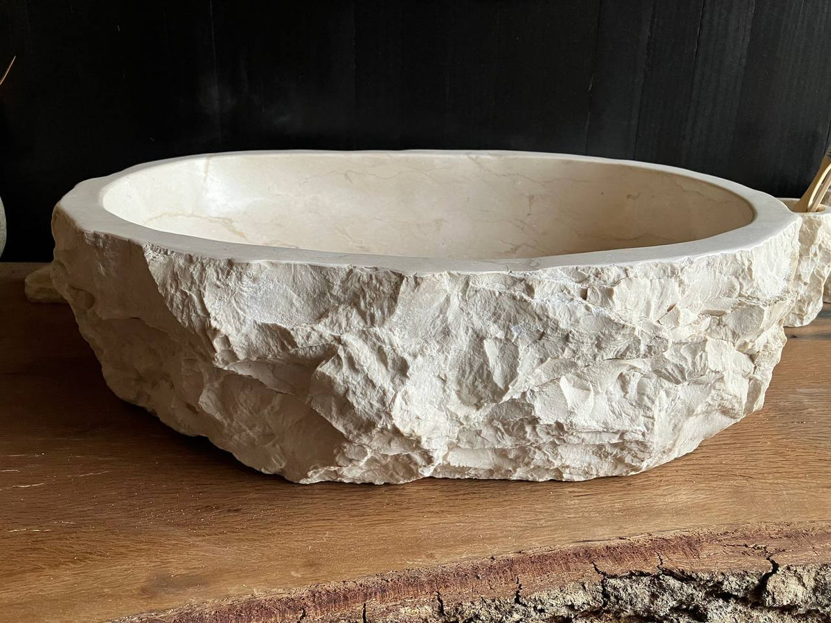 Beige Marble Vessel Sink – BMS-007