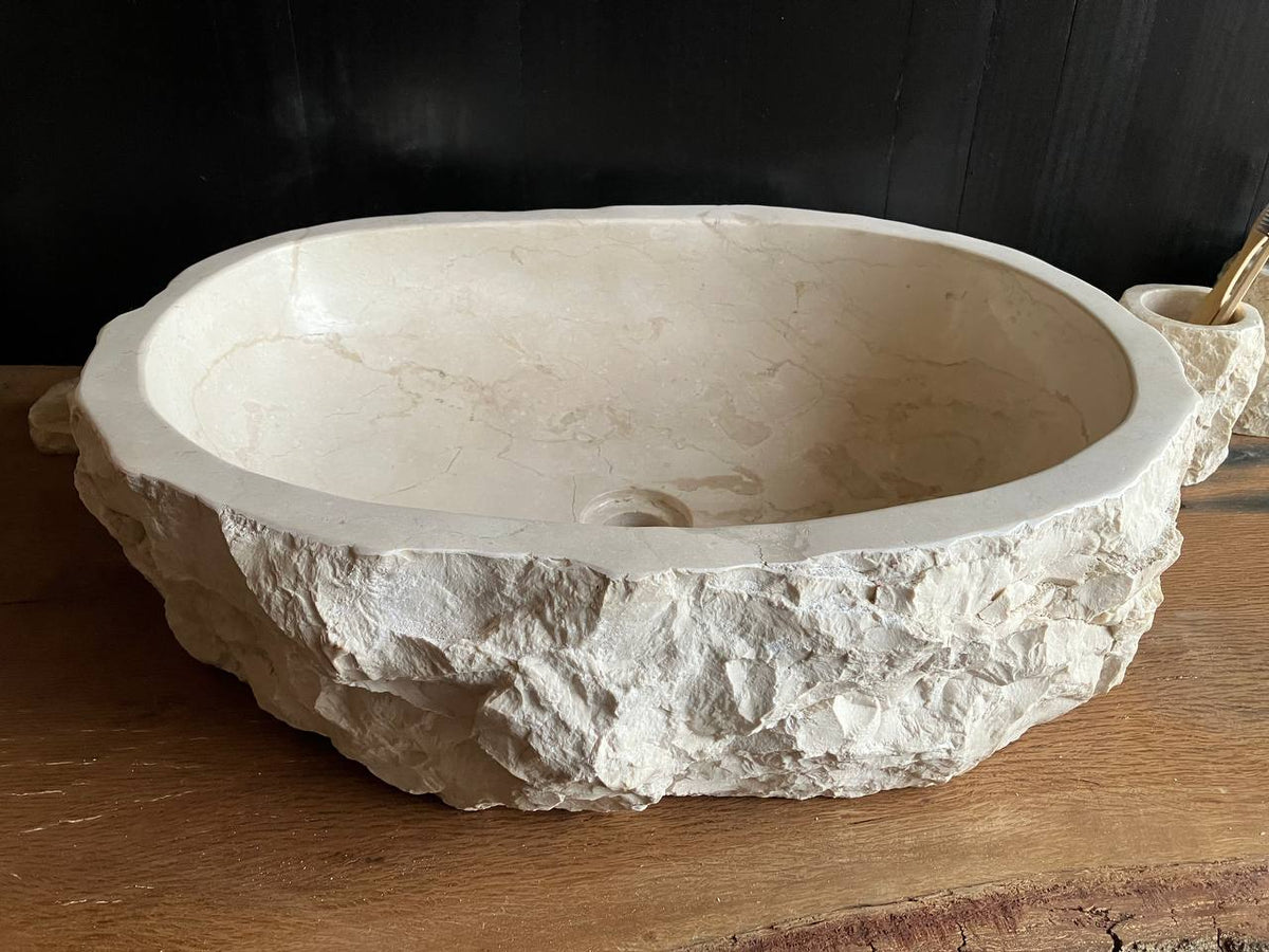 Beige Marble Vessel Sink – BMS-007