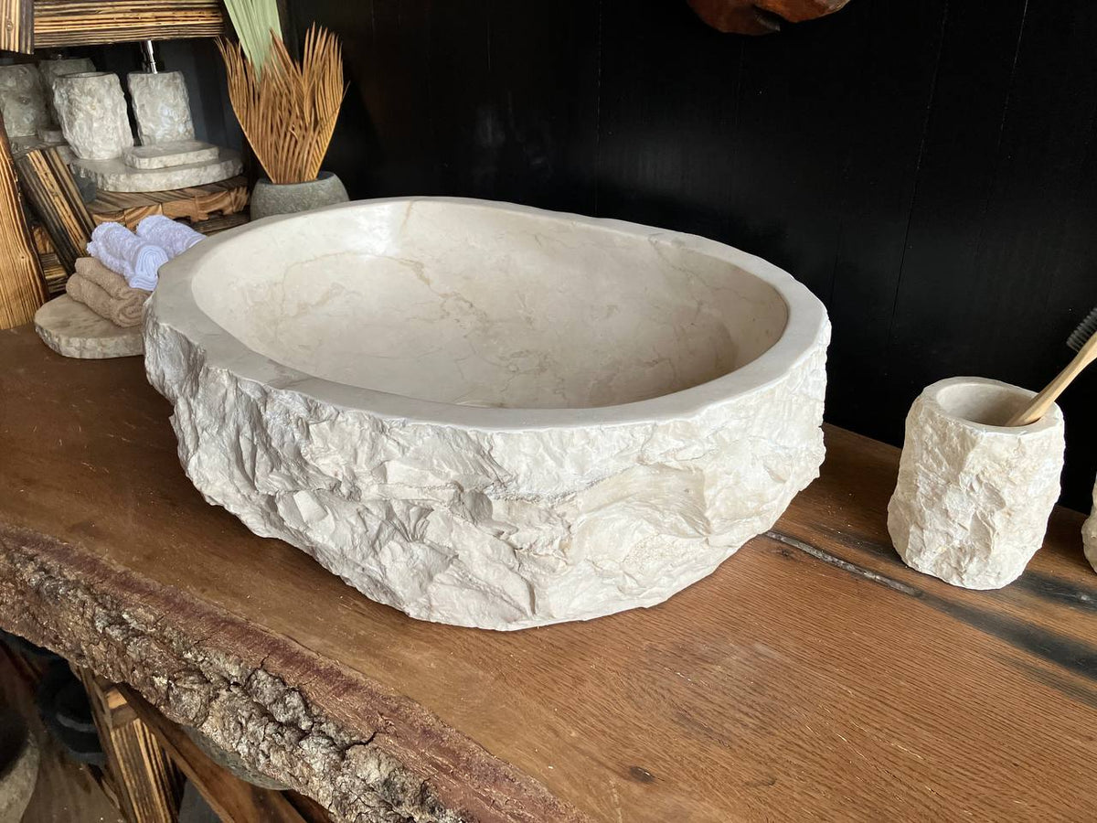 Beige Marble Vessel Sink – BMS-007