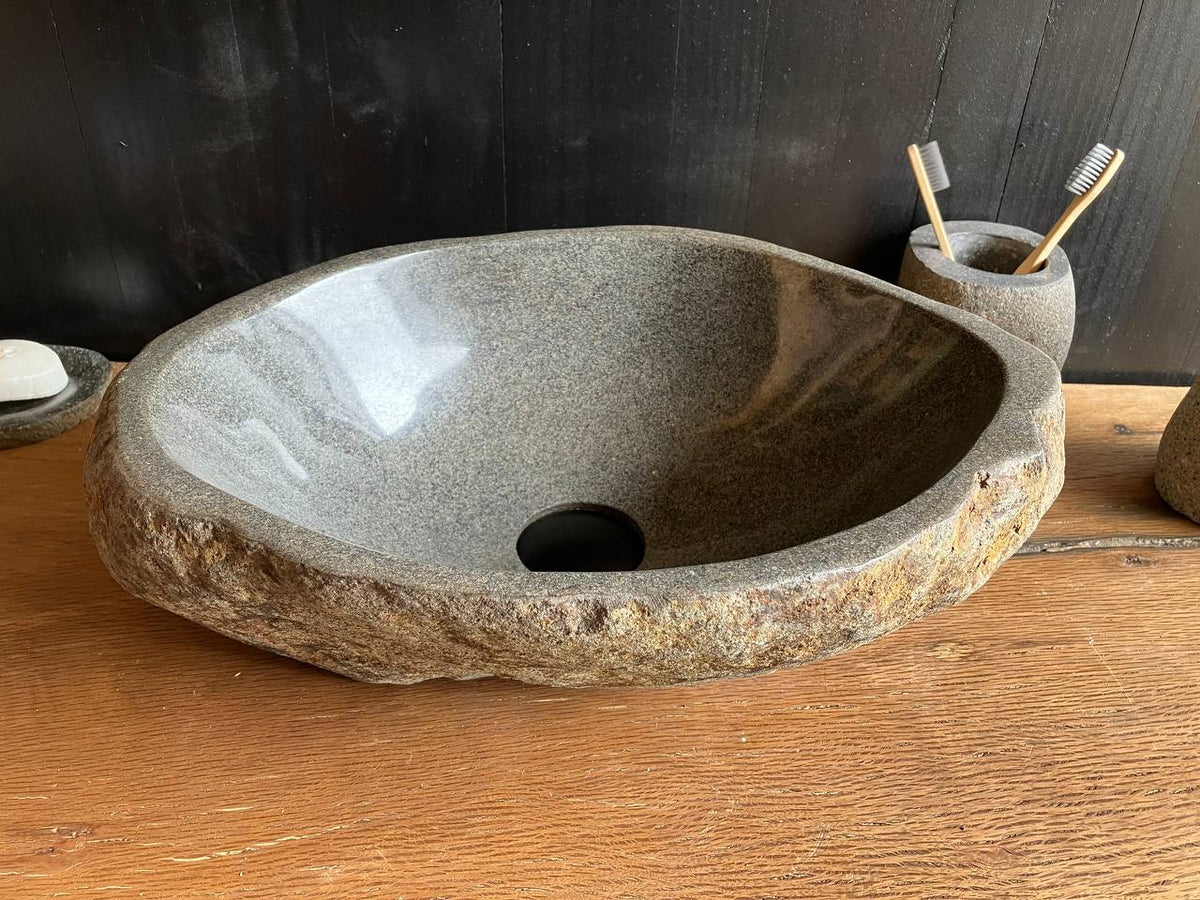 Compact River Stone Vessel Sink – RSC-069
