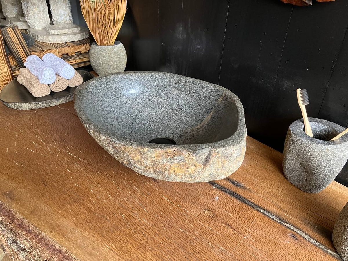 Compact River Stone Vessel Sink – RSC-069