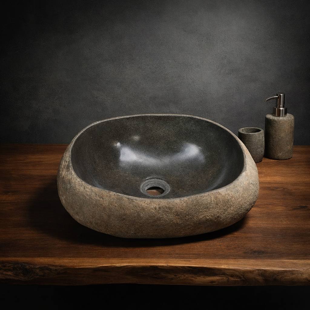 River Stone Sink | 5195-403315 | 16″ × 13″ × 6″
