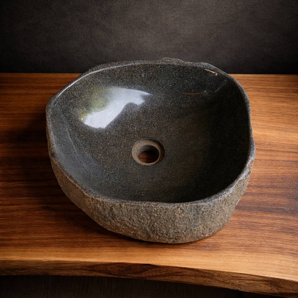 River Stone Sink | 6647-3737 | 15″ × 15″ × 6″
