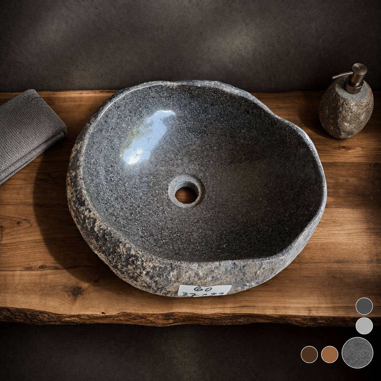 River Stone Sink | 6060-3734 | 15″ × 13″ × 6″