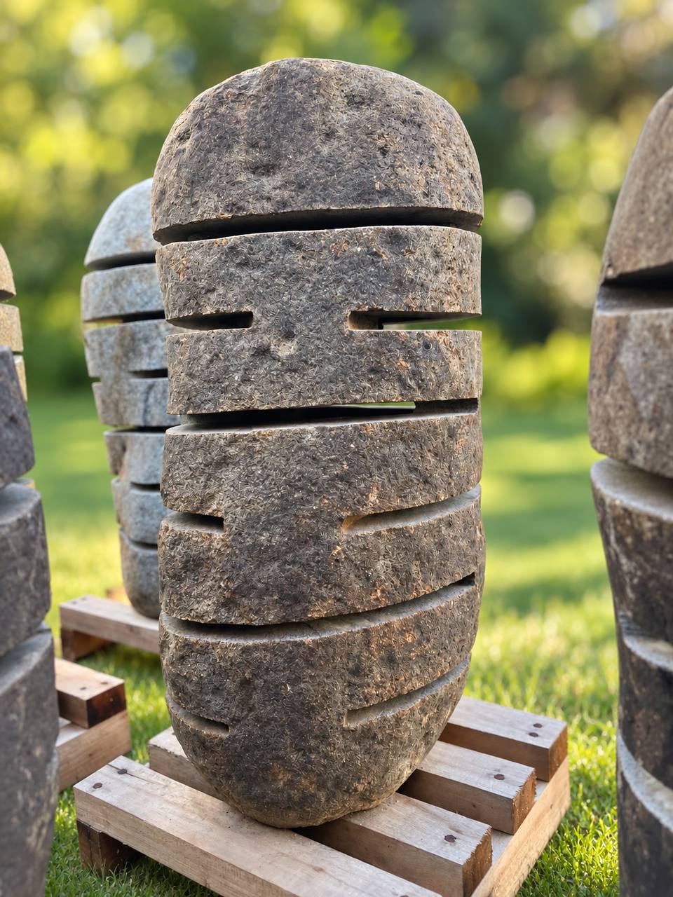 River Stone Garden Lantern RSL-001